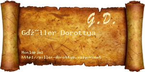 Göller Dorottya névjegykártya